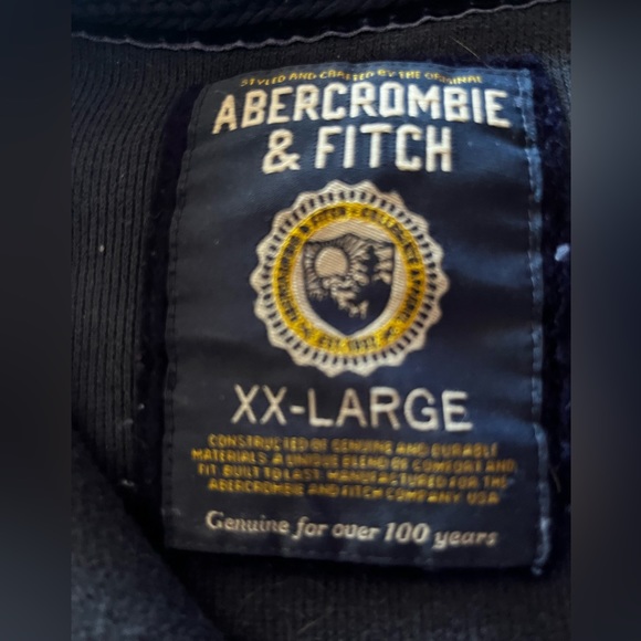 Grey/ Blue XXL Abercrombie & Fitch Zip Up Sweater - Picture 4 of 4